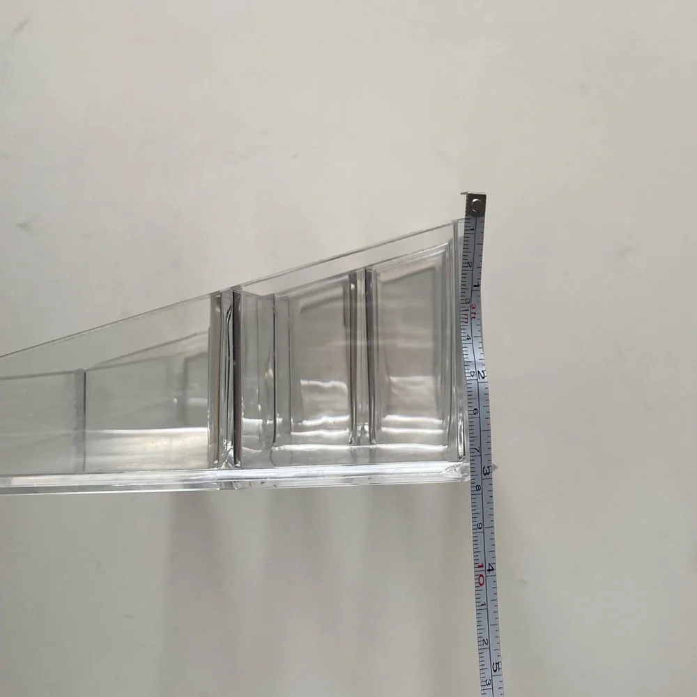 Large Clear Acrylic Makeup or Desk Organizer with Rose Gold Accents 11